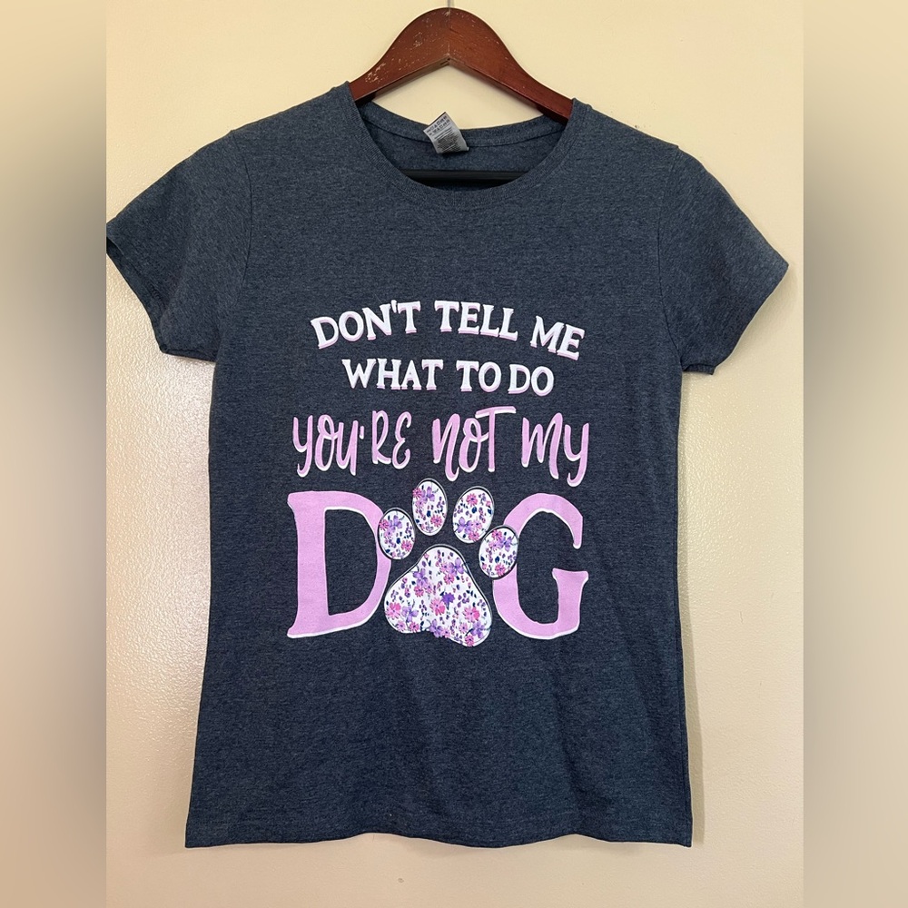 Gildan Blue Dog Lover T-Shirt Size S